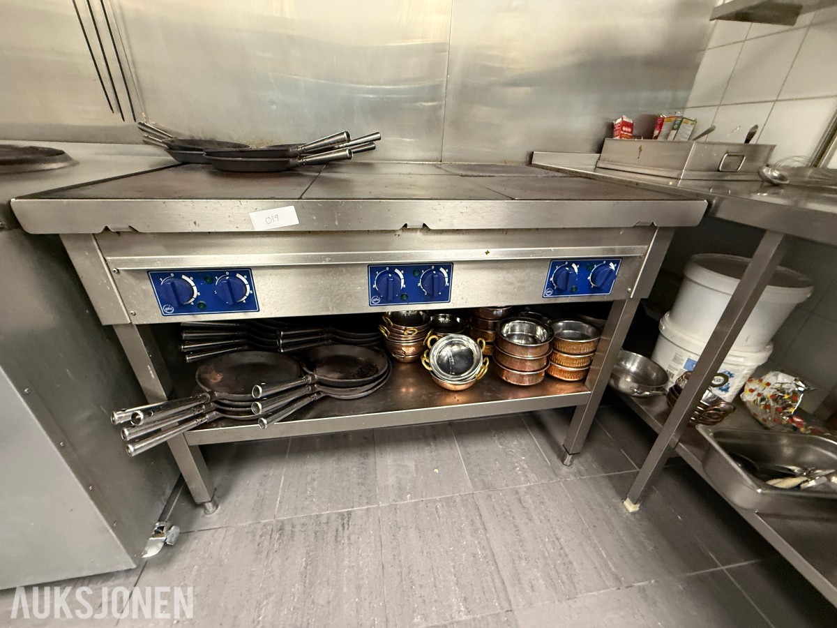 Profesjonell elektrisk stekeplate / grillbord i rustfritt stål