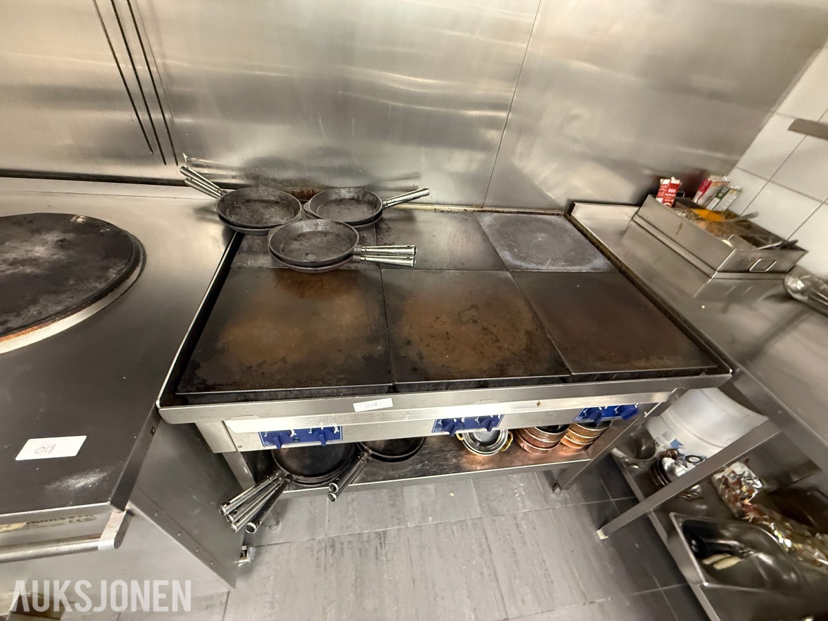 Profesjonell elektrisk stekeplate / grillbord i rustfritt stål