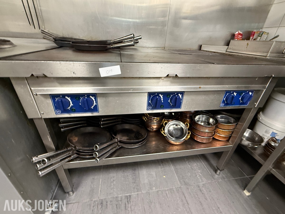 Profesjonell elektrisk stekeplate / grillbord i rustfritt stål