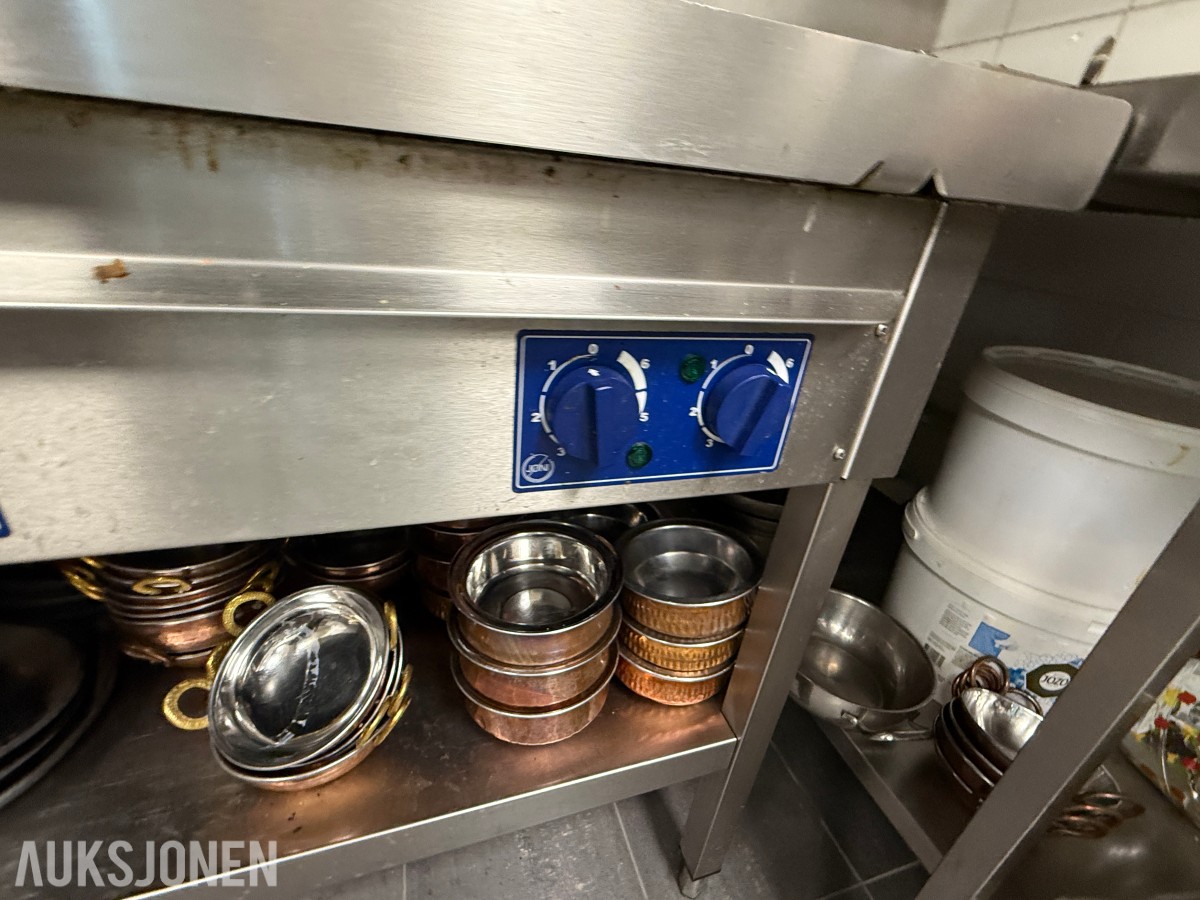 Profesjonell elektrisk stekeplate / grillbord i rustfritt stål