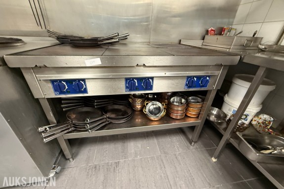 Profesjonell elektrisk stekeplate / grillbord i rustfritt stål