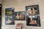 5 innrammede orientalske/indiske kunstbilder – selges samlet