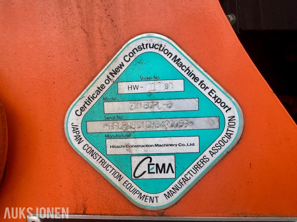 2019 Hitachi ZW180PL-6 Hjullaster - Timer: 5689