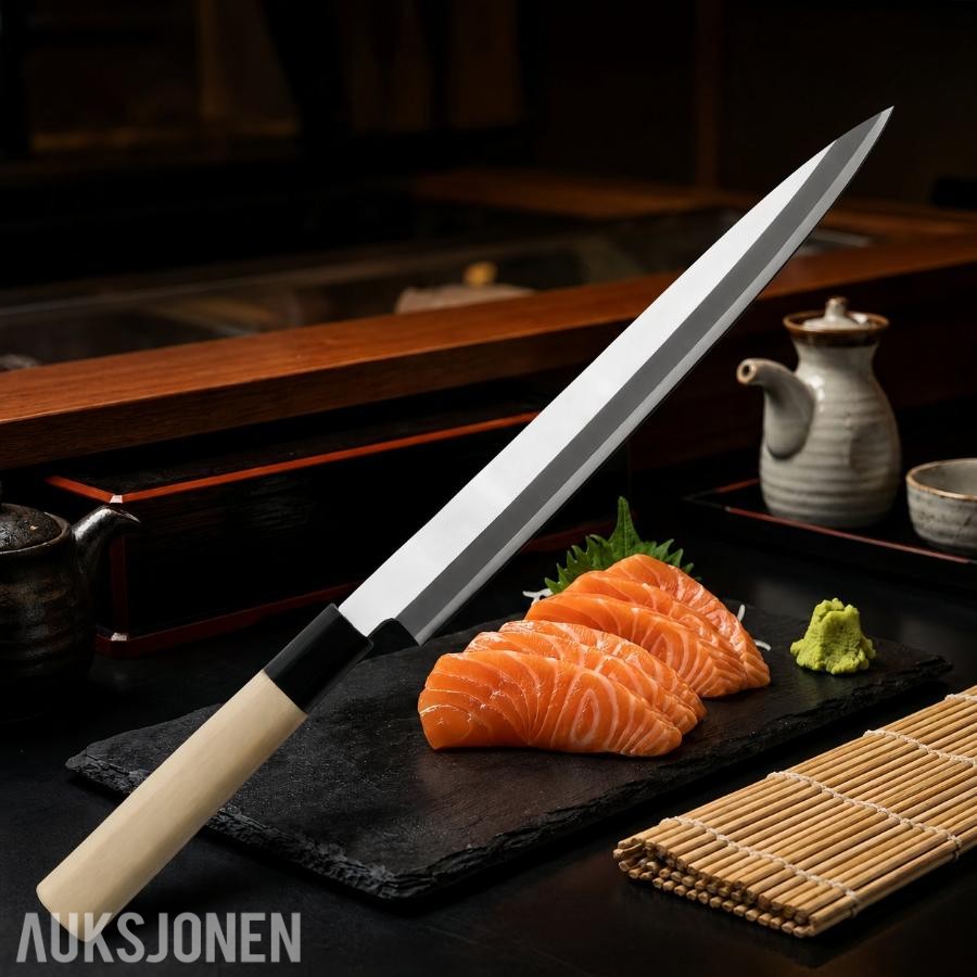 48 TIMERS AUKSJON – Sashimi-kniv + Dobbel Fruktkniv