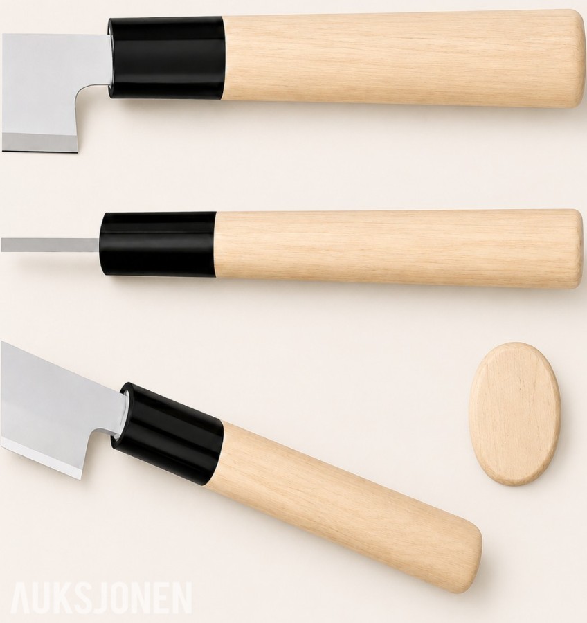 48 TIMERS AUKSJON – Sashimi-kniv + Dobbel Fruktkniv