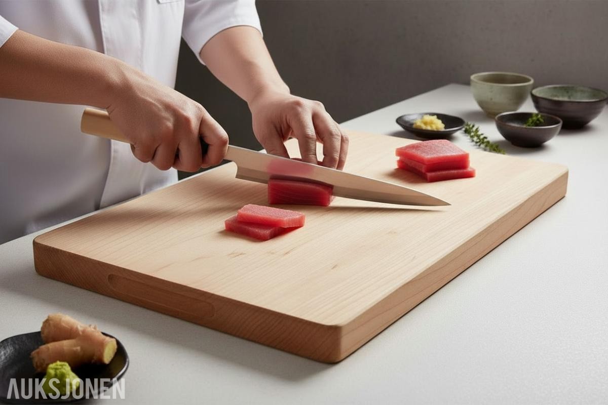 48 TIMERS AUKSJON – Sashimi-kniv + Dobbel Fruktkniv