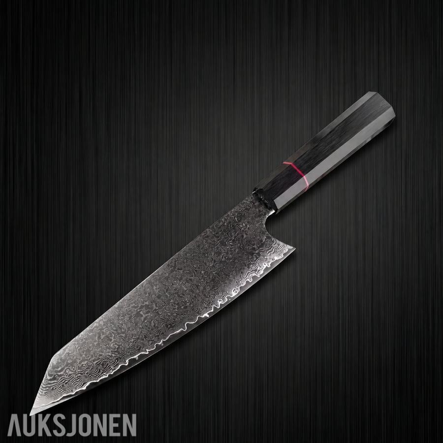 48 TIMERS AUKSJON - Eksklusiv 67-lags Damascus + Fruktkniv