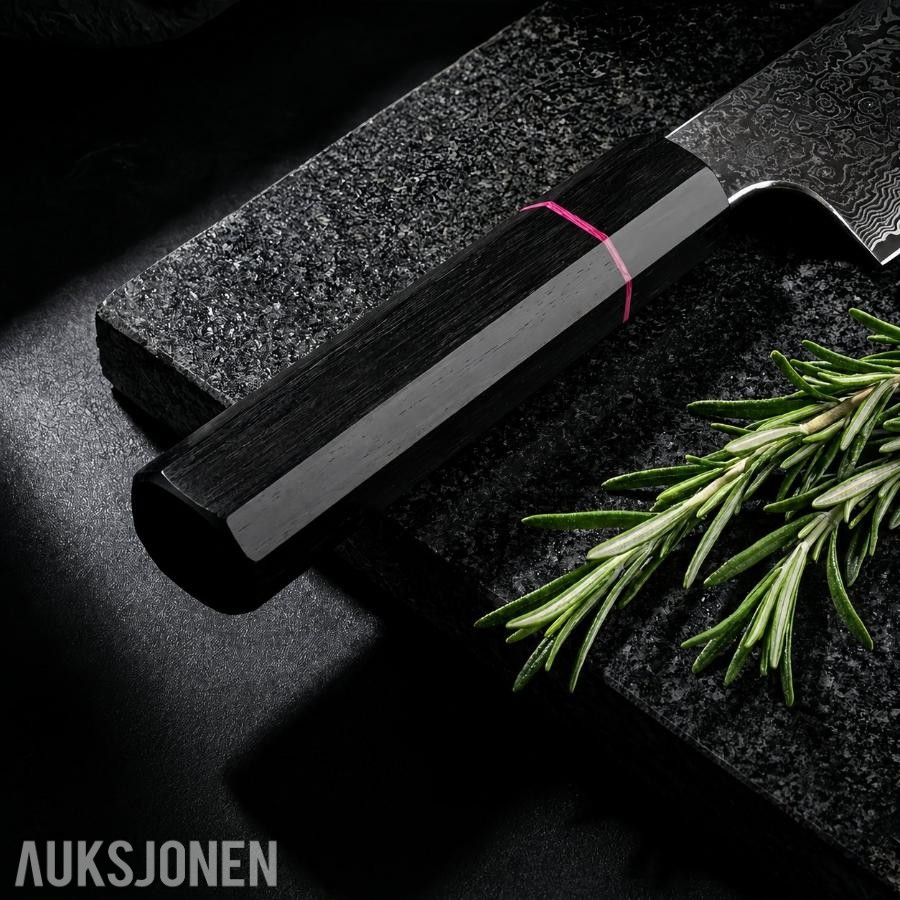 48 TIMERS AUKSJON - Eksklusiv 67-lags Damascus + Fruktkniv