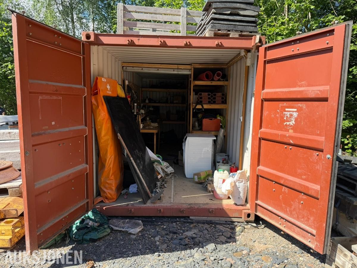 20 fots stålcontainer med innredning og utstyr
