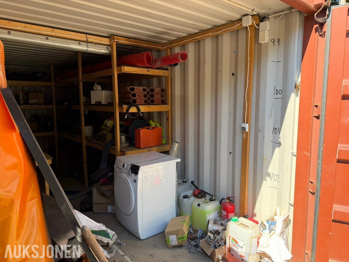 20 fots stålcontainer med innredning og utstyr