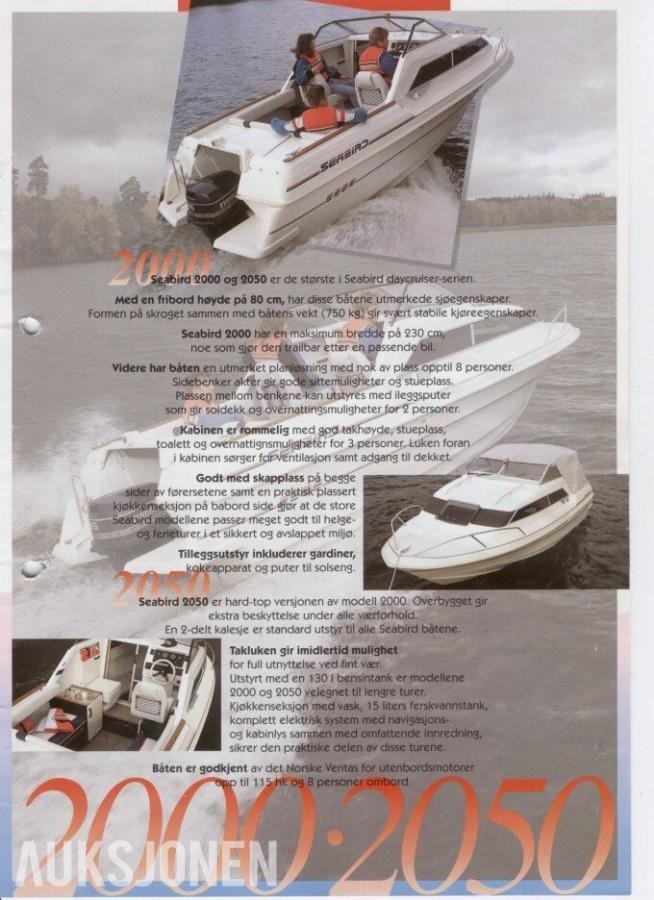1985 Skibsplast Seabird 2000  båt med honda 90hk