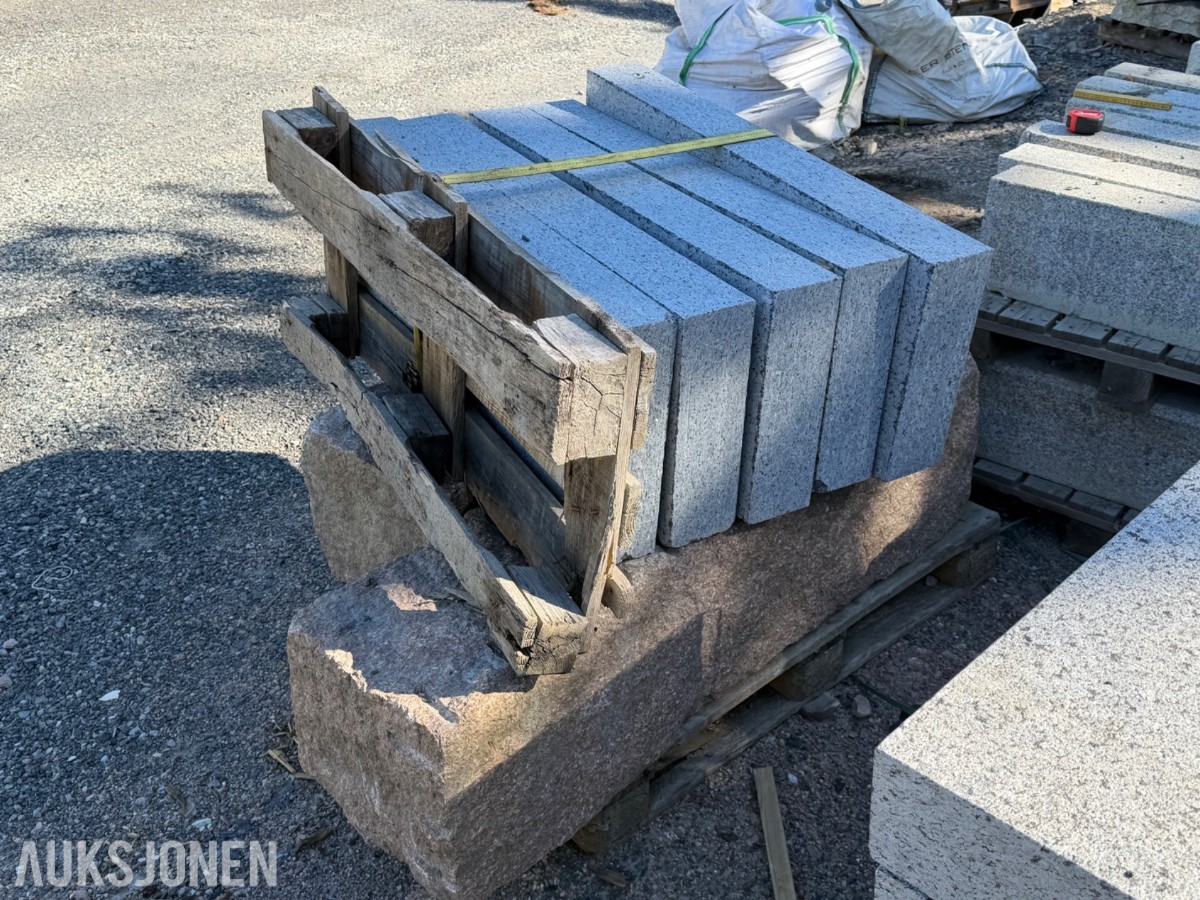 granittkantstein – 5 stk + 2 stk