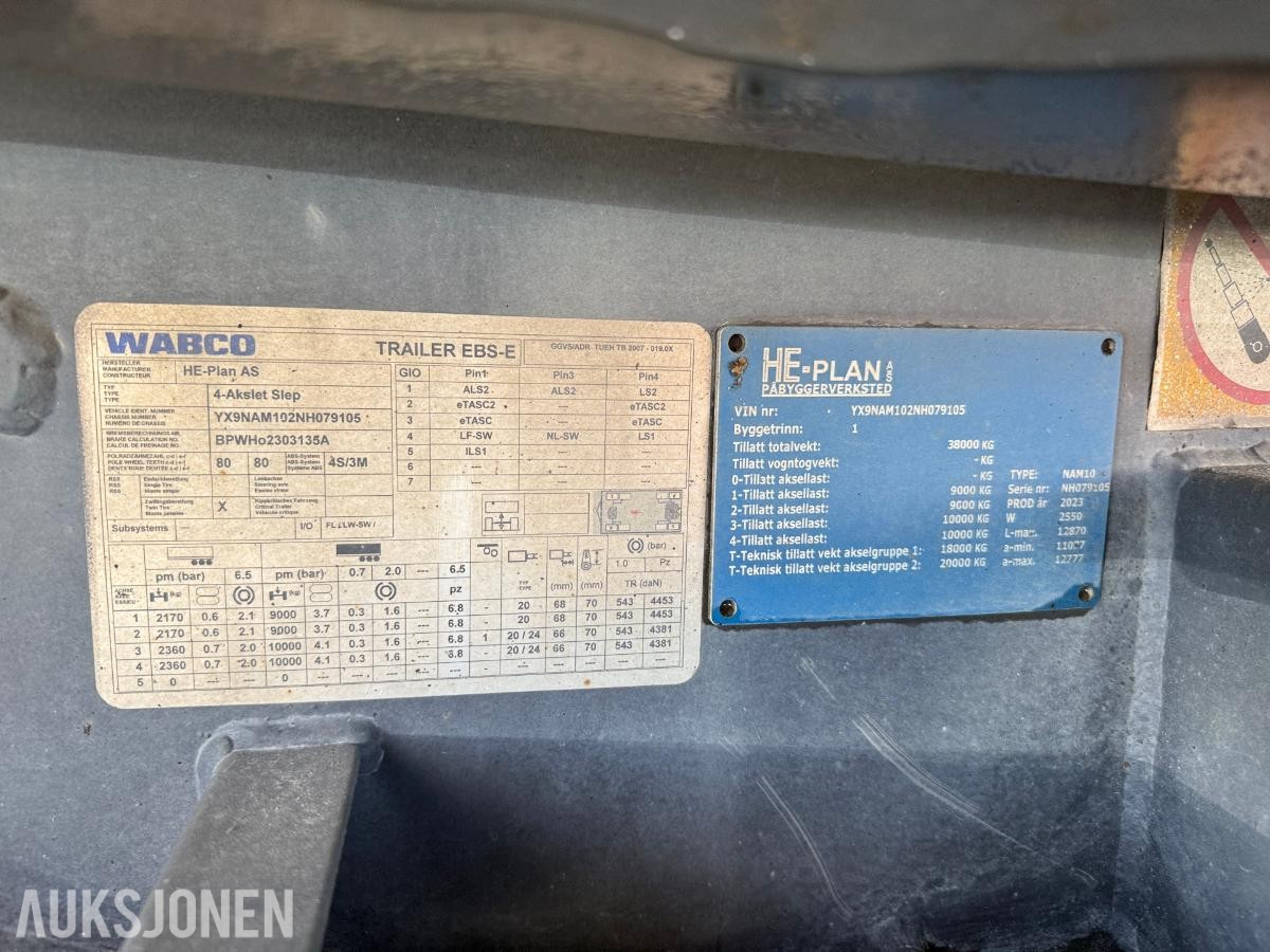 2023 Scania R590 XT Med He-Plan Fliskassehenger