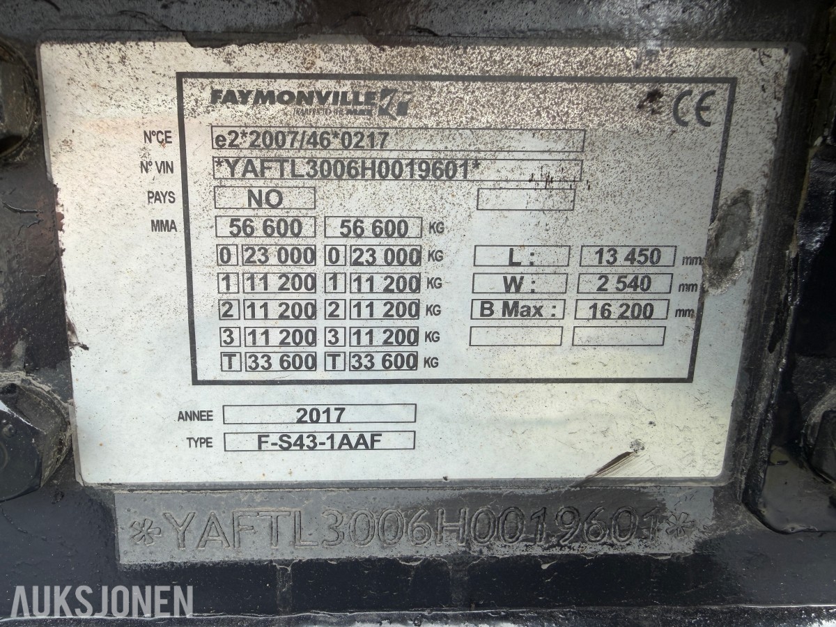 2017 Faymonville Multimax Maskinhenger / EU-OK / 1 eier!
