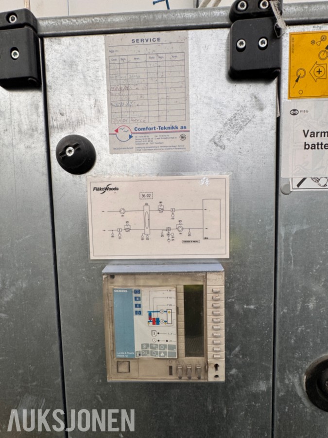 Fläkt og ABB ventilasjonsaggregat med varmegjenvinning