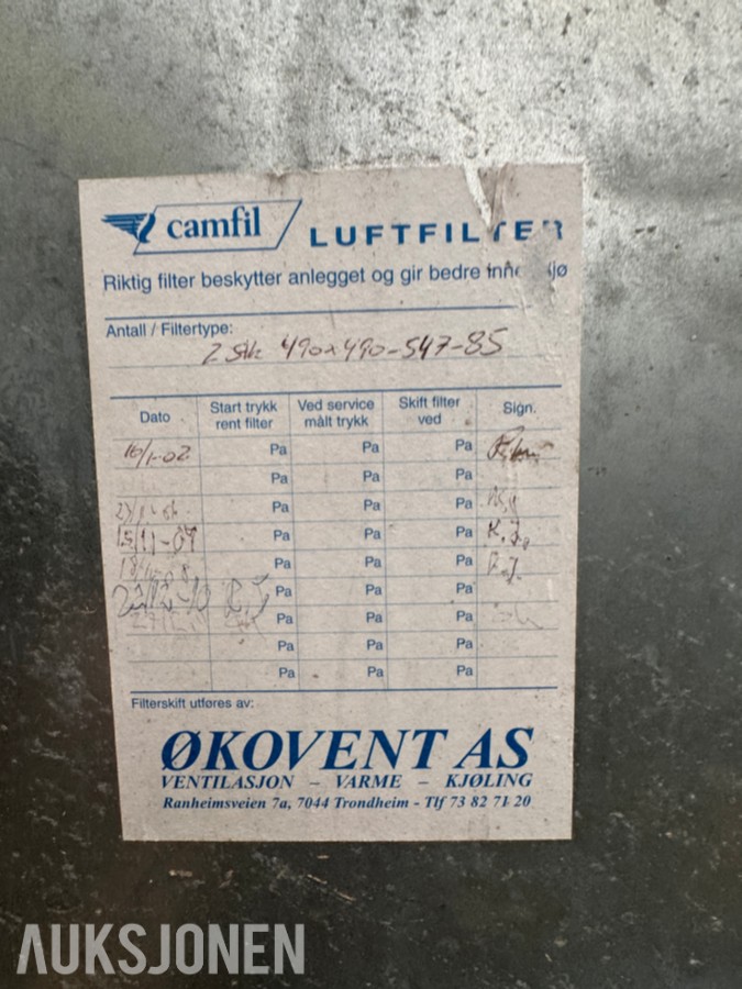 Fläkt og ABB ventilasjonsaggregat med varmegjenvinning