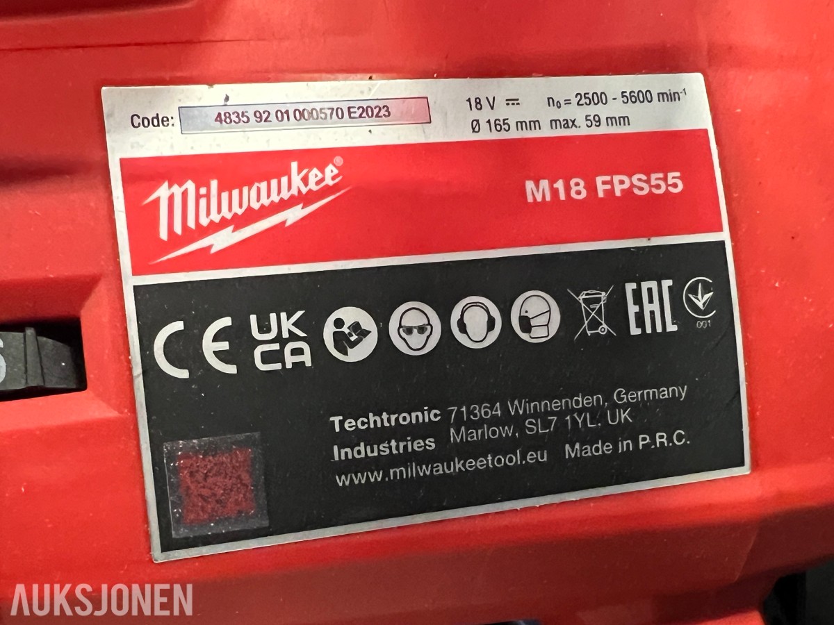2023 Milwaukee M18 FUEL M18 FPS55 dykksag 18V med koffert