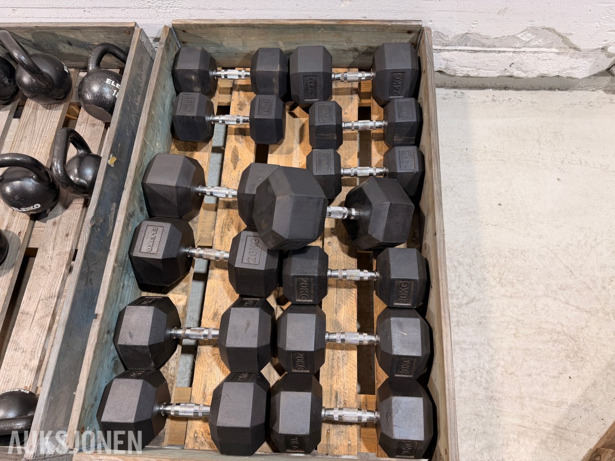 Eleiko treningsutstyr - manualer, kettlebells, treningsbenk, Trap Bar og manualstativ