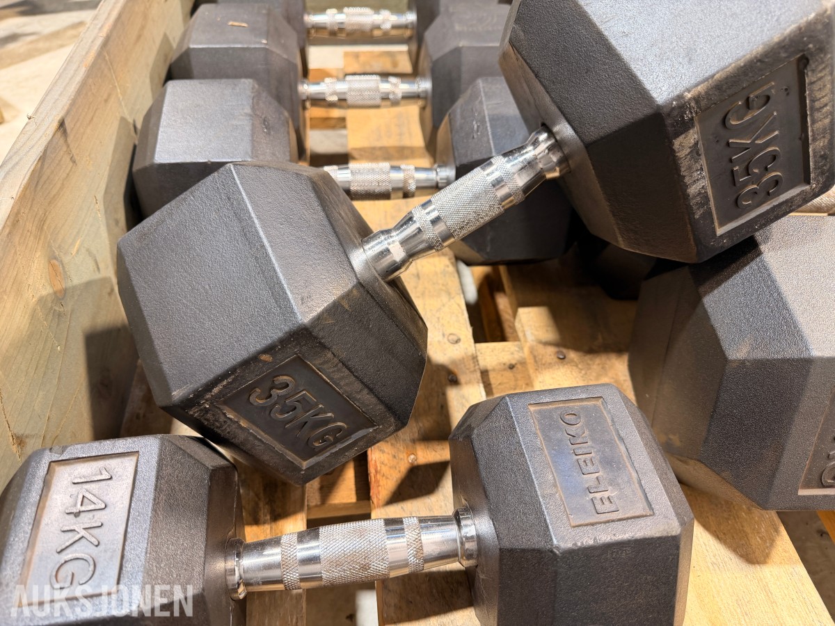 Eleiko treningsutstyr - manualer, kettlebells, treningsbenk, Trap Bar og manualstativ