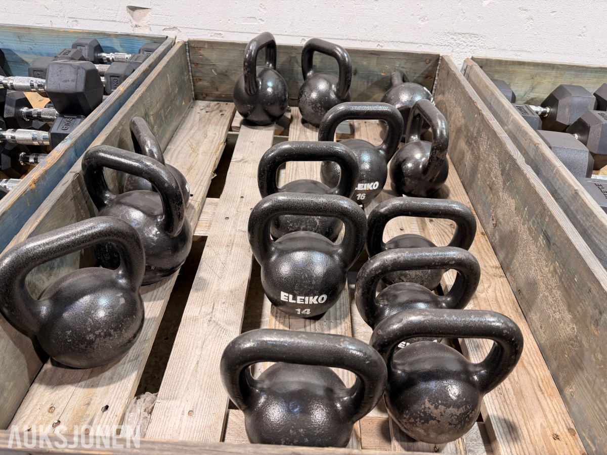 Eleiko treningsutstyr - manualer, kettlebells, treningsbenk, Trap Bar og manualstativ