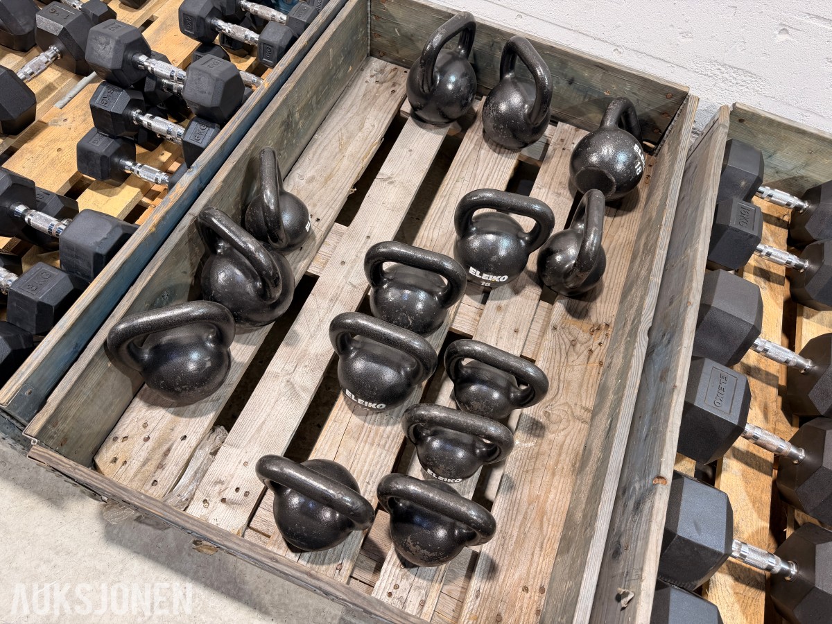Eleiko treningsutstyr - manualer, kettlebells, treningsbenk, Trap Bar og manualstativ