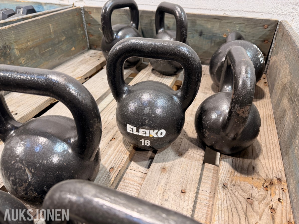 Eleiko treningsutstyr - manualer, kettlebells, treningsbenk, Trap Bar og manualstativ
