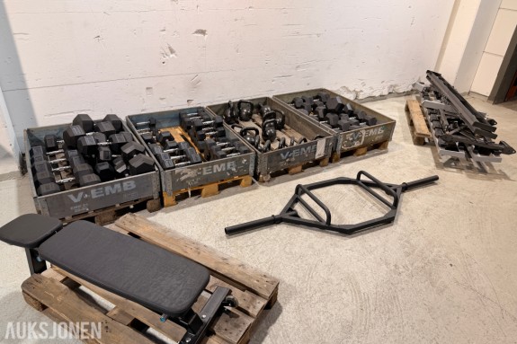 Eleiko treningsutstyr - manualer, kettlebells, treningsbenk, Trap Bar og manualstativ