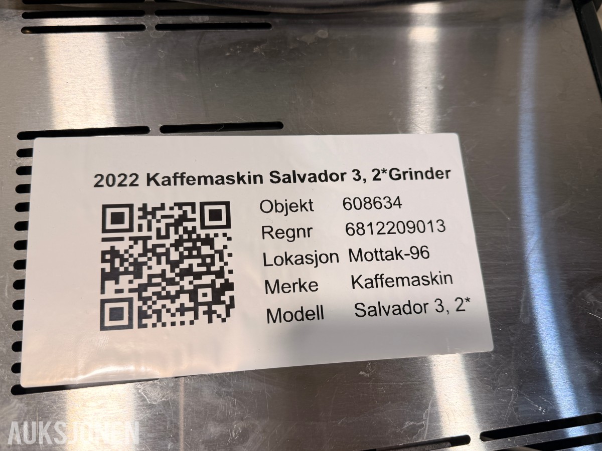 2022 Aequator Salvador 3.0 kaffemaskin med 2 kverner
