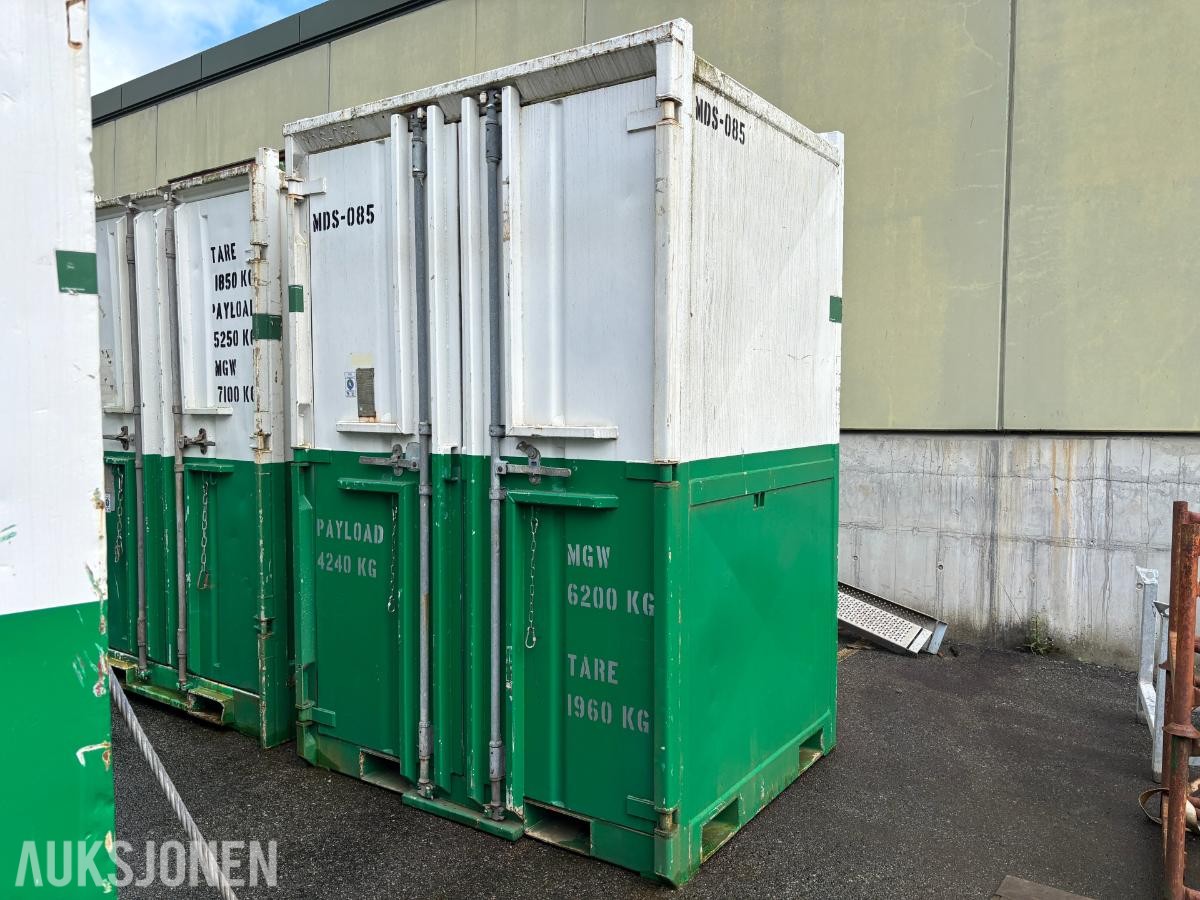 3 stk. DNV 2.7-1 Offshore containere med mellomdekke – selges samlet