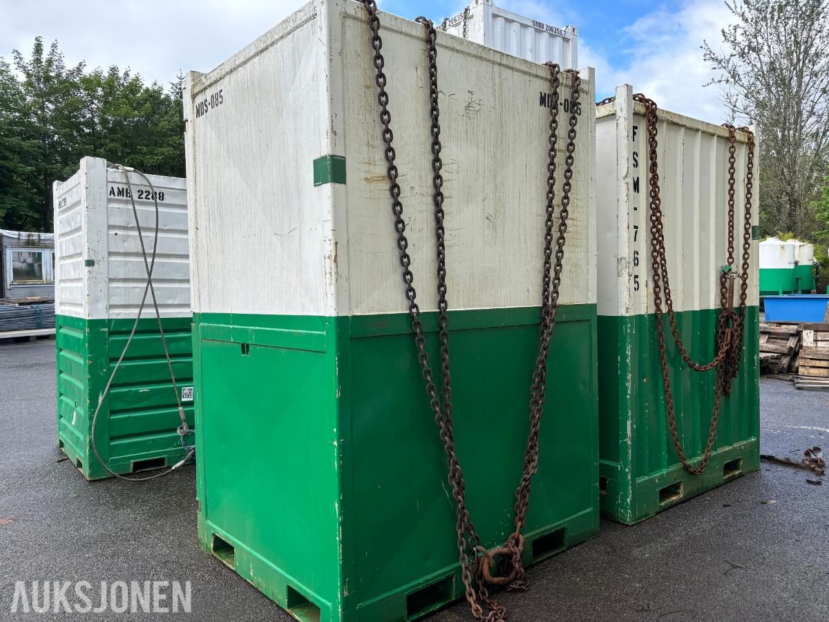 3 stk. DNV 2.7-1 Offshore containere med mellomdekke – selges samlet