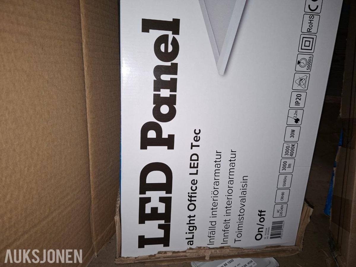 5 stk LED Panel 30W -  Helt nye i esker