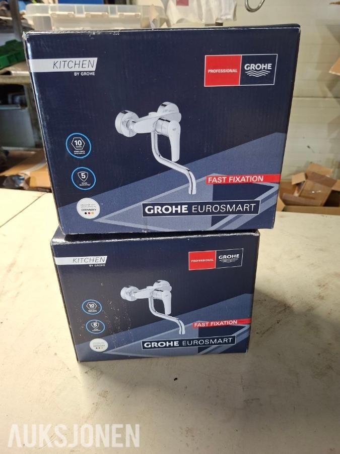 Grohe Eurosmart veggmontert kjøkkenbatteri