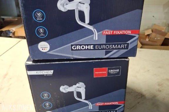 Grohe Eurosmart veggmontert kjøkkenbatteri