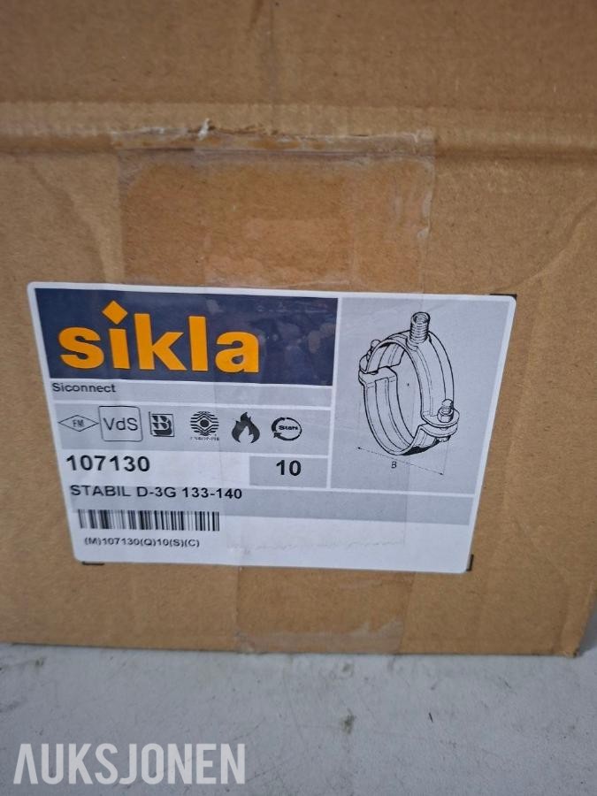 Sikla Siconnect STABIL D-3G 133–140, som er kraftige rørklammer/rørfester