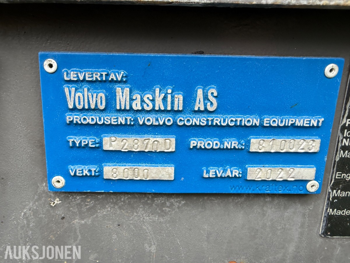 2021 Volvo P2870D Asfaltutlegger, Steg 5, 1746t 