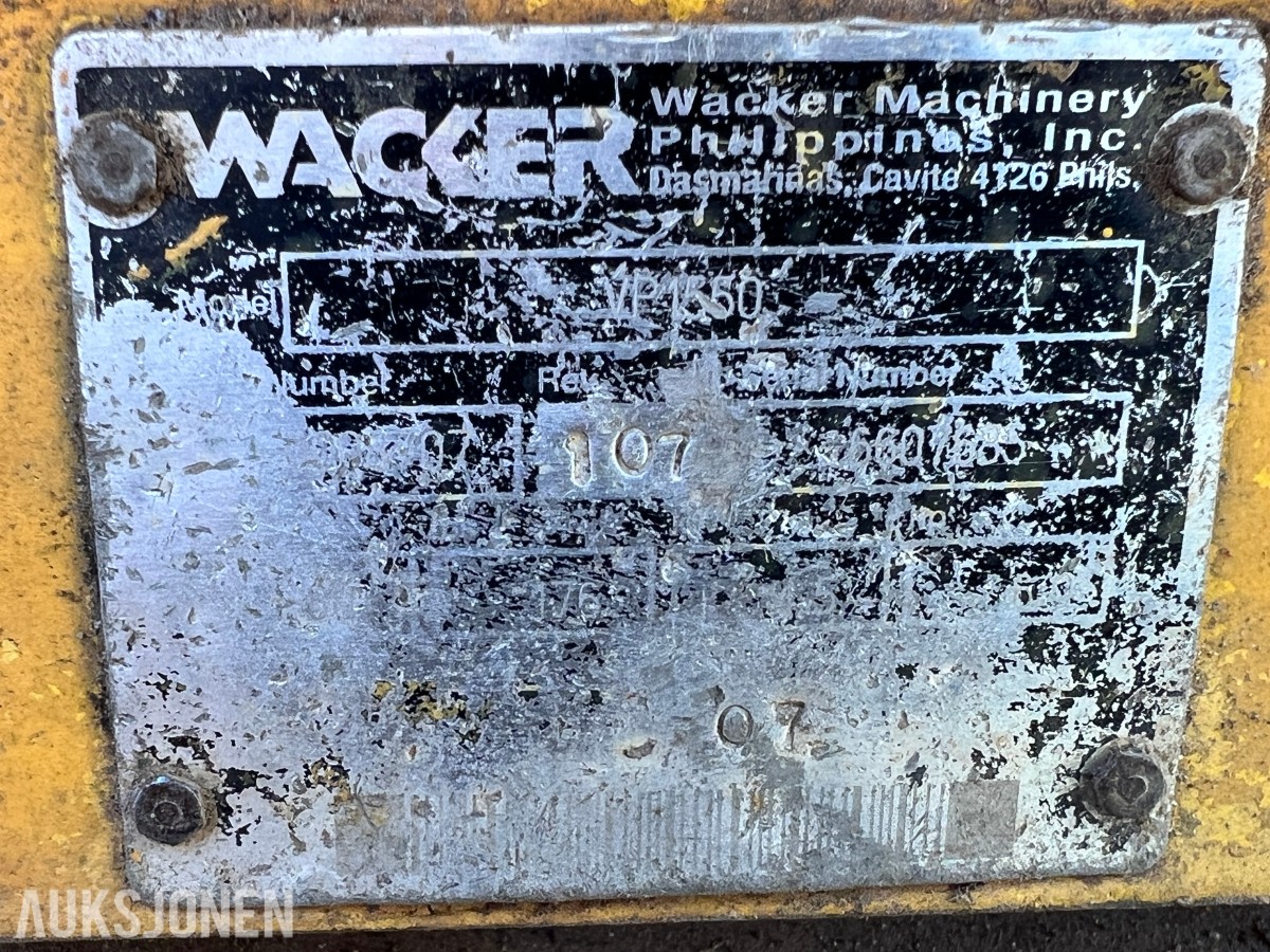 Wacker Neuson VP1550 Vibroplate - Rep.Objekt