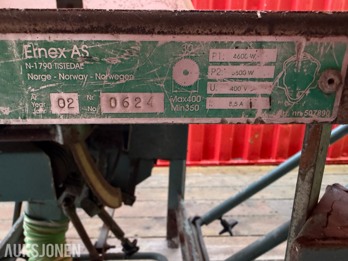 20 FOT SAGCONTAINER MED ERNEX SAG MOD 1603 – AVSUGSANLEGG