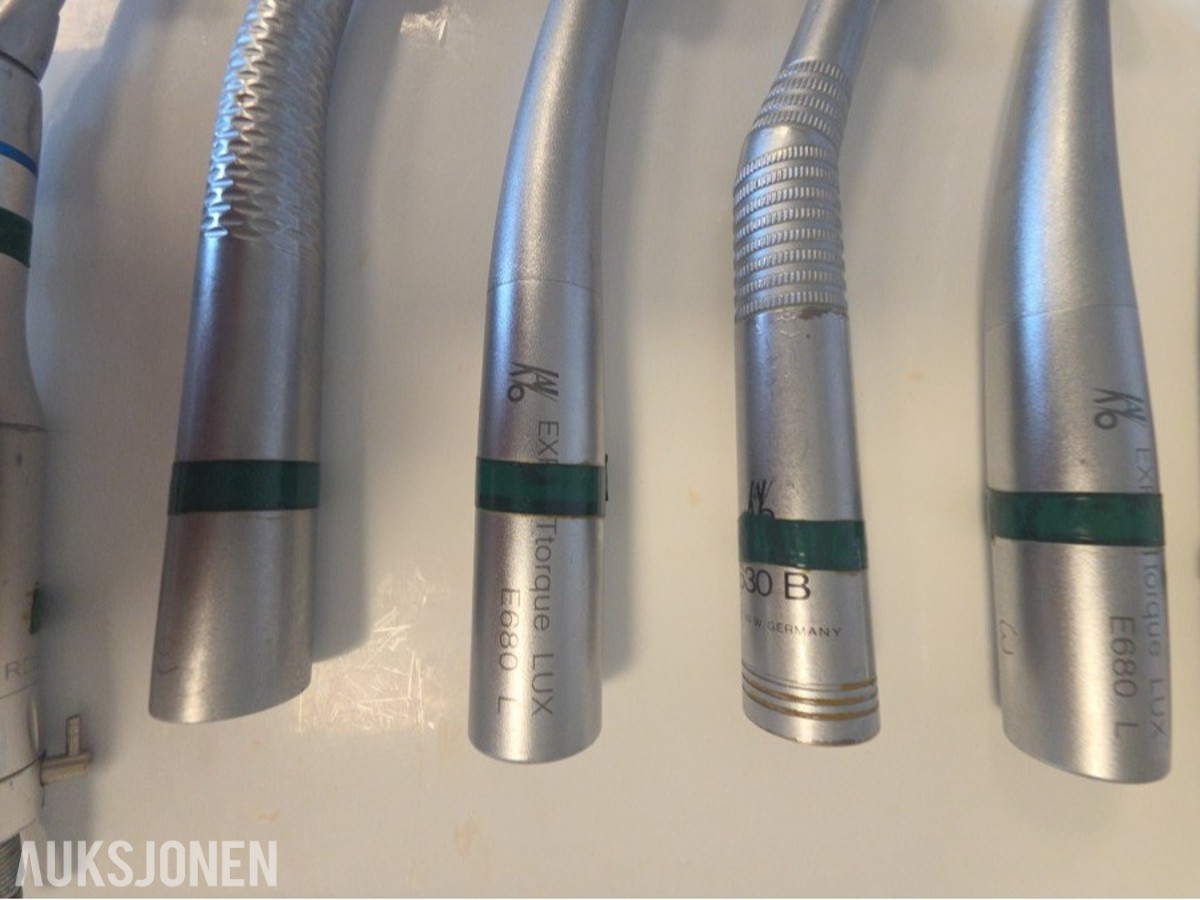 7 stk dentale turbiner og håndstykker – KaVo og Sirona