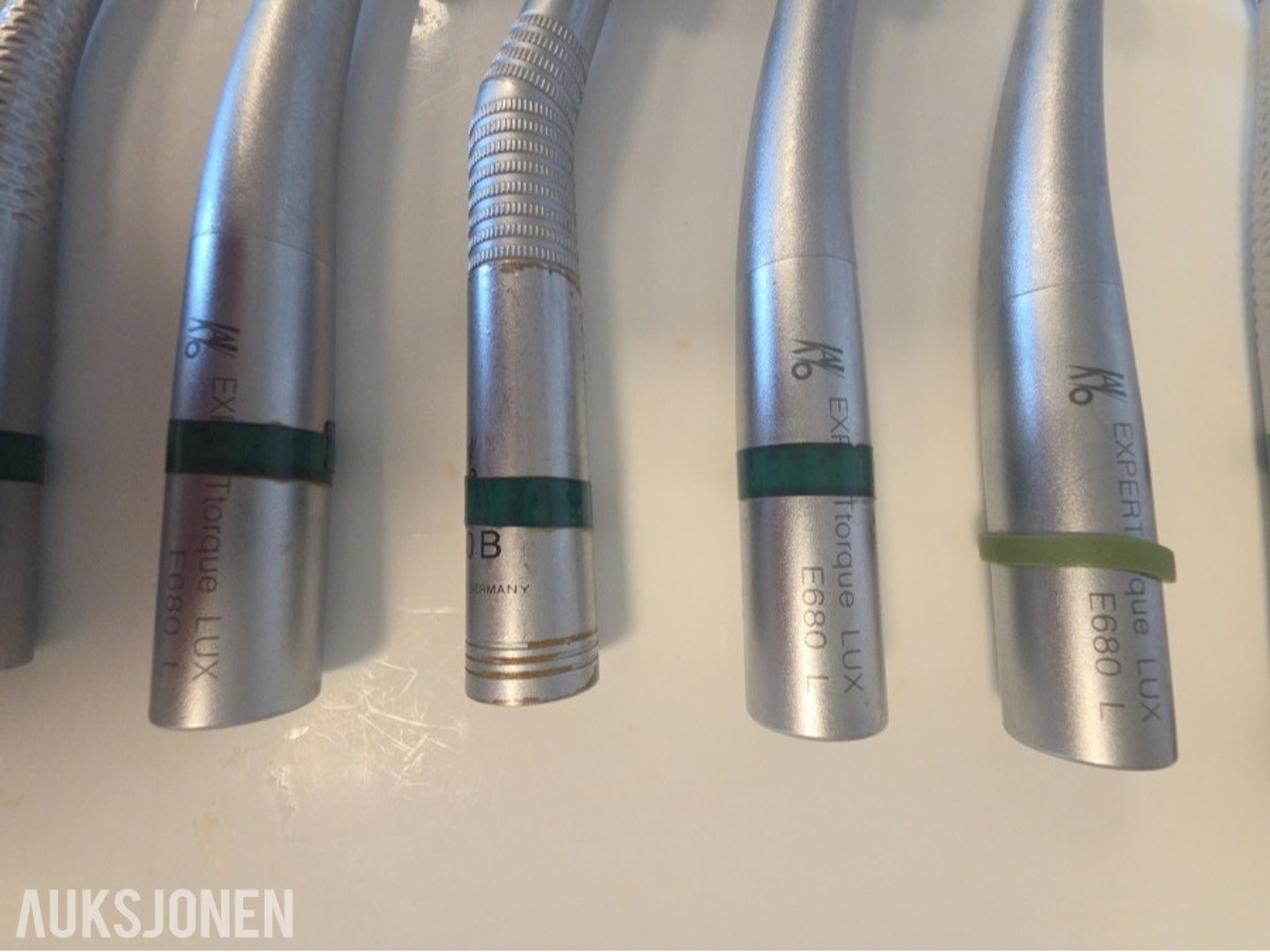 7 stk dentale turbiner og håndstykker – KaVo og Sirona