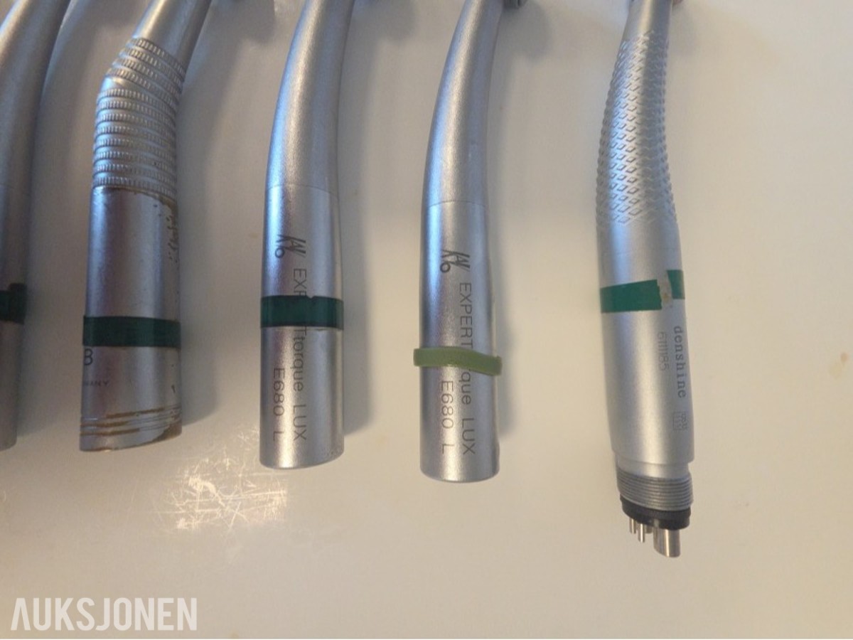 7 stk dentale turbiner og håndstykker – KaVo og Sirona