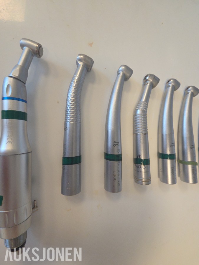 7 stk dentale turbiner og håndstykker – KaVo og Sirona