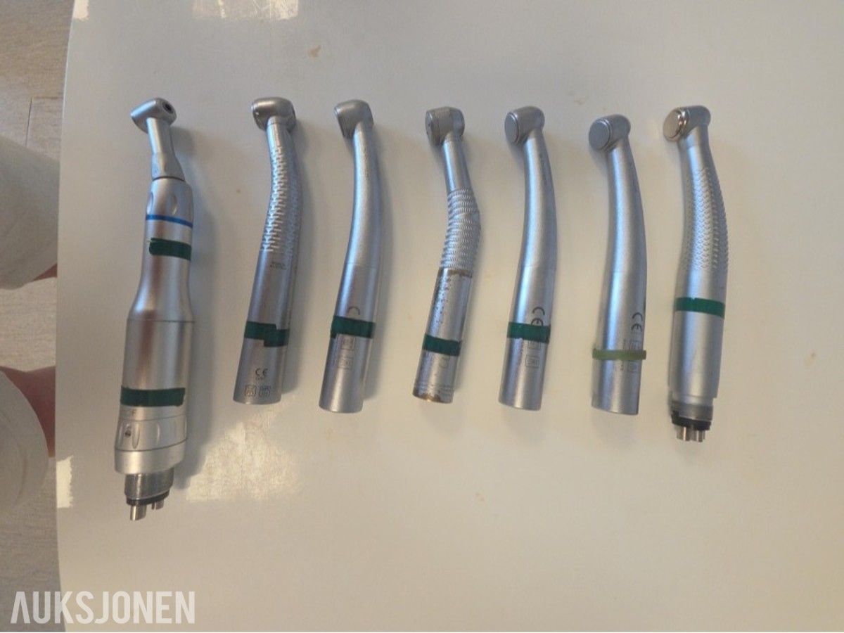 7 stk dentale turbiner og håndstykker – KaVo og Sirona