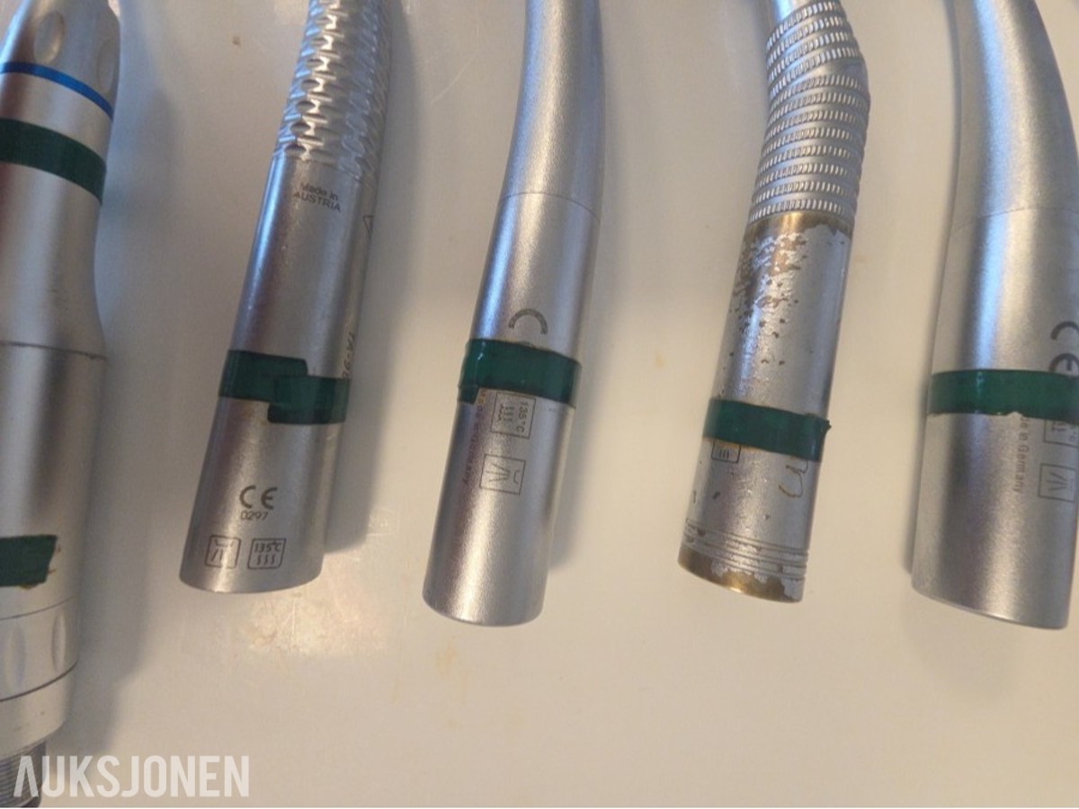 7 stk dentale turbiner og håndstykker – KaVo og Sirona
