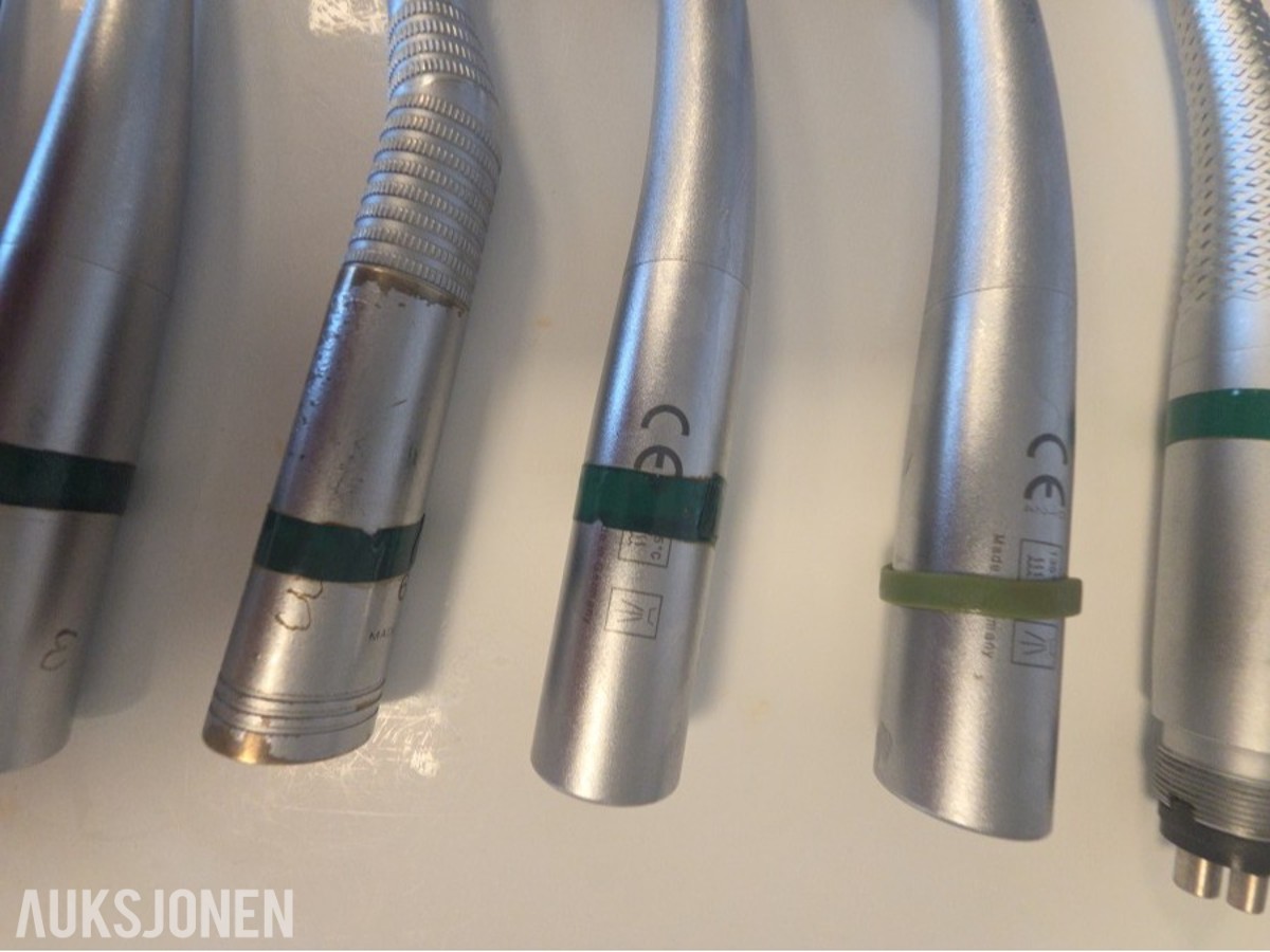 7 stk dentale turbiner og håndstykker – KaVo og Sirona
