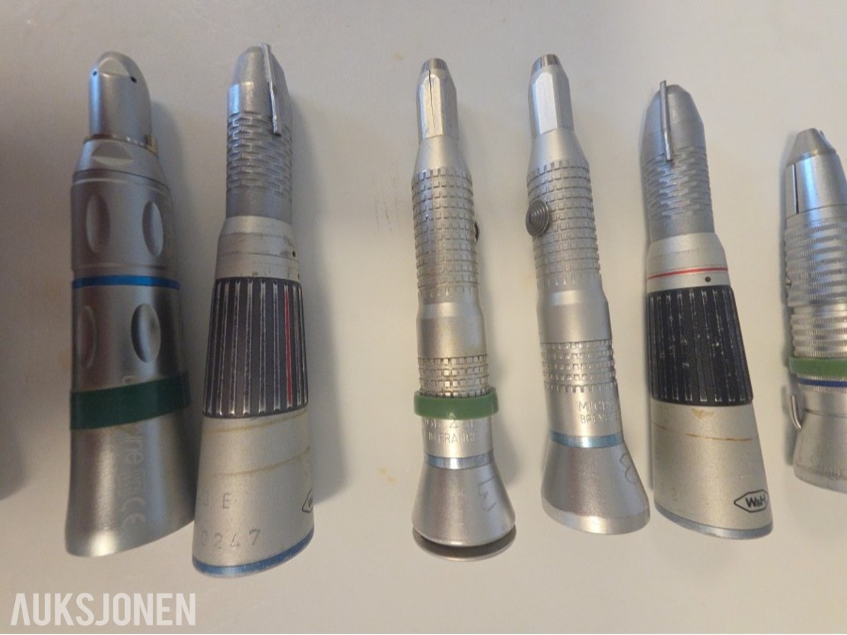7 stk kirurgiske/dentale håndstykker – KaVo, W&H m.fl.