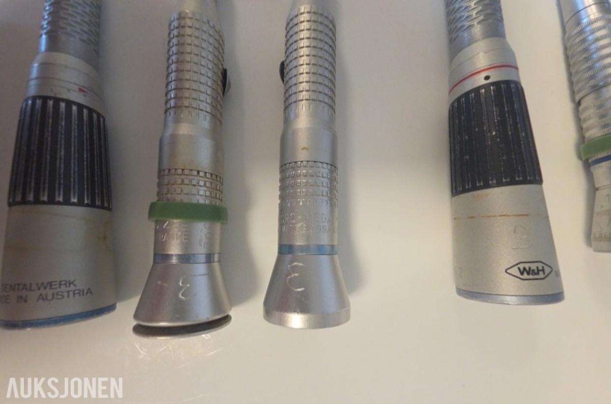 7 stk kirurgiske/dentale håndstykker – KaVo, W&H m.fl.