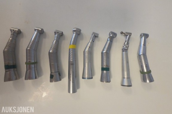 8 stk dentale håndstykker / vinkelstykker og turbiner – W&H m.fl.