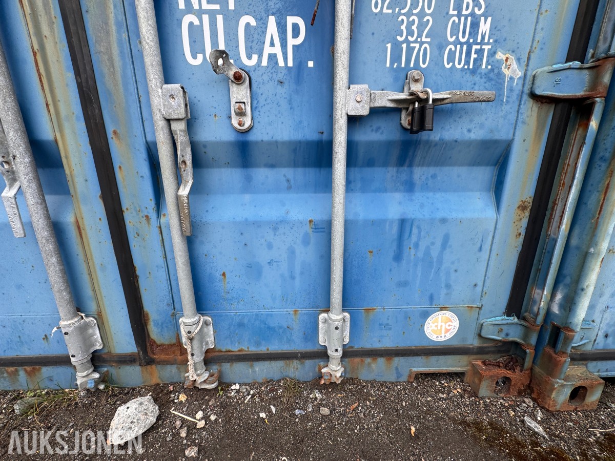 2013 20 fots container med reoler