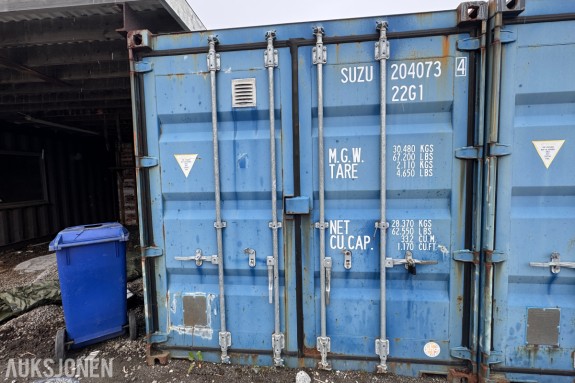 2013 20 fots container med reoler