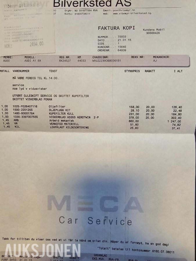 2011 Audi A1 1.2TSi 86HK MANUELL, 107000km
